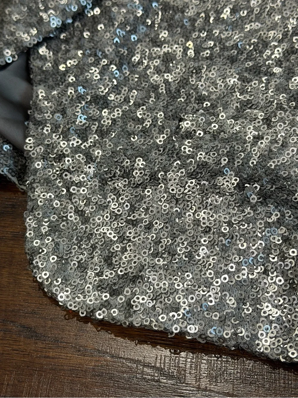 Line & Dot Gray/Pewter Color Sequin Cropped Jacket Size XS